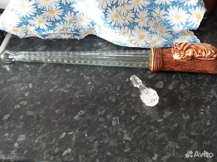 Сосуд коньячный,пробка хрусталь.сосуд сабля