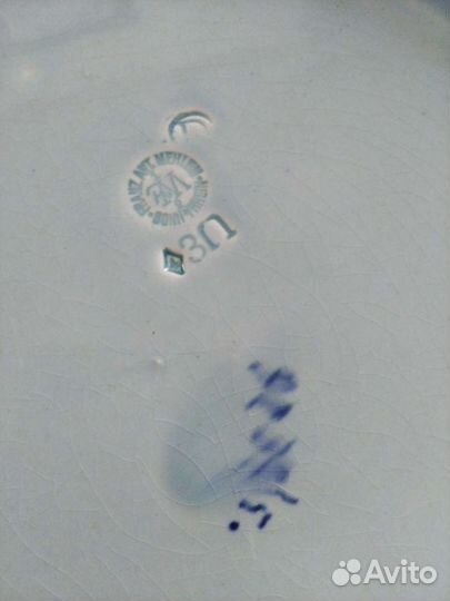 Тарелка антикварная Franz Ant. Mehlem Bonn 1900