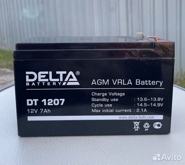 Аккумулятор delta battery DT 1207