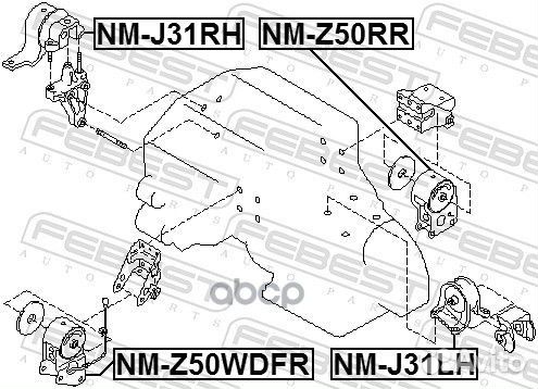 Опора двигателя nissan murano Z50 03-08