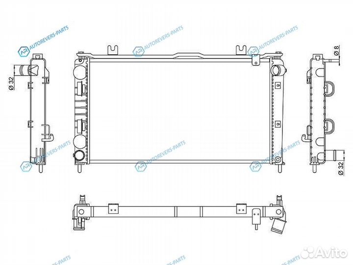 SG-LD0001-1-R Радиатор LADA granta 15-kalina II 13