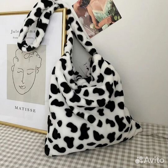 Шопер коровий принт