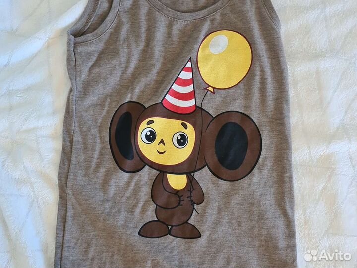 Майка длинная Чебурашка