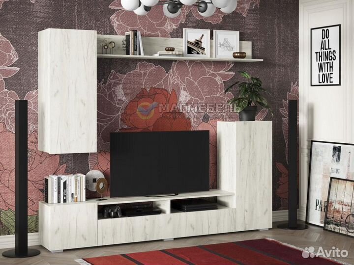 Гостиная 210 см Соло - 15 крафт белый