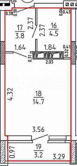 Квартира-студия, 26,2 м², 16/24 эт.