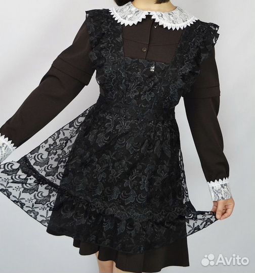 Школьный фартук черный