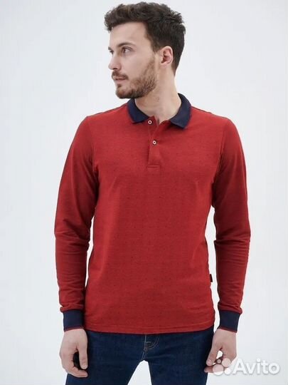 Поло мужское с длинным рукавом 46