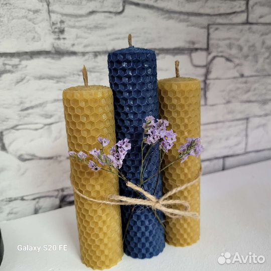 Свечи из натуральной вощины ручная работа