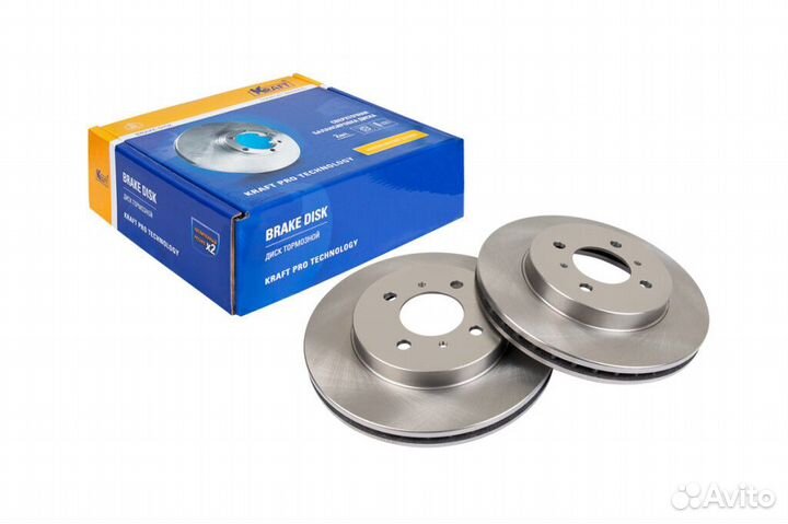Диск тормозной передний kraft KT 016050
