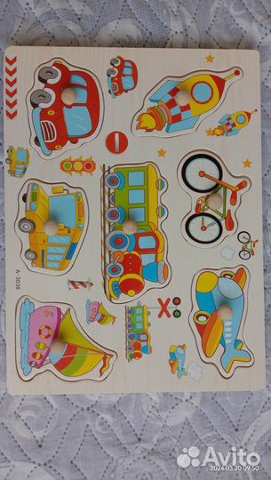 Деревянные пазлы вкладыши