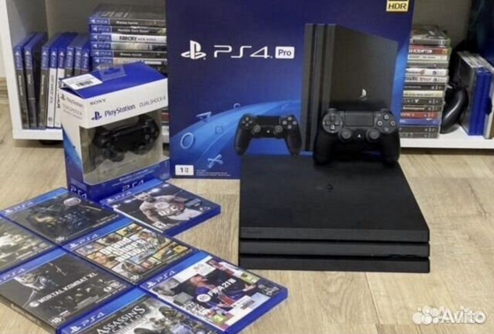 PS4 Playstation 4 Pro sony PS4 PRO + игры GTA5 RDR
