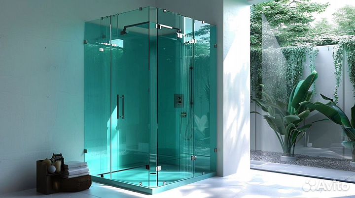Стеклянные душевые перегородки