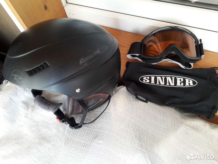 Горнолыжные шлем Rossignol и 3 маски Smith,Sin,Uve