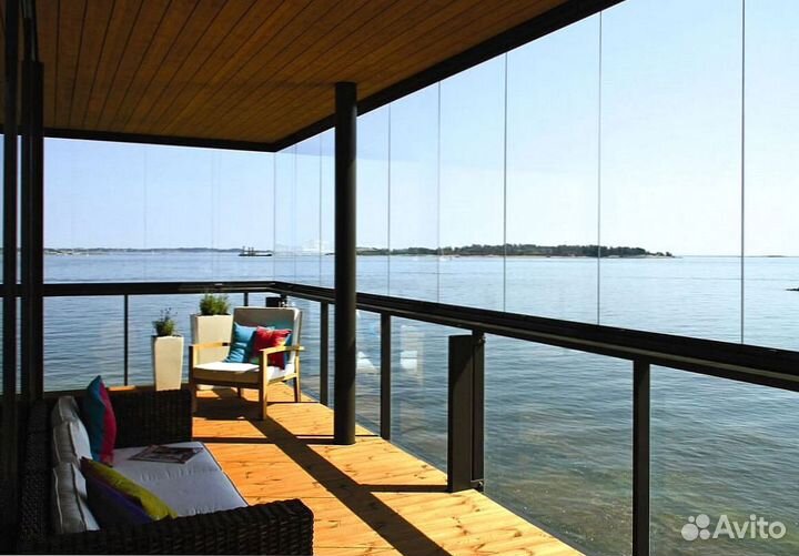 Безрамное (панорамное) остекление веранд