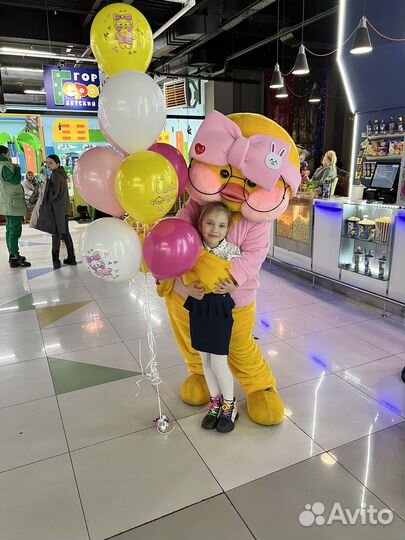 Аниматор ростовая кукла уточка Лалафанфан