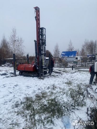 Забить жб сваи