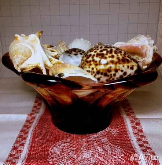 Ваза с морскими ракушками (Чехия)