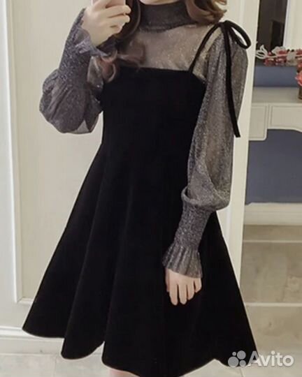 Платье с блузкой XL