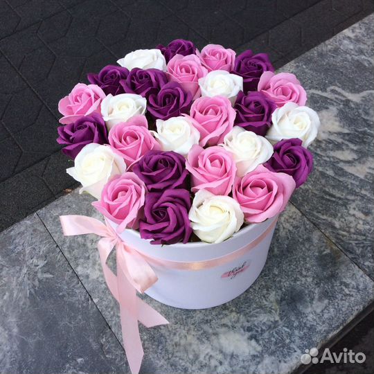 Букет из мыльных роз