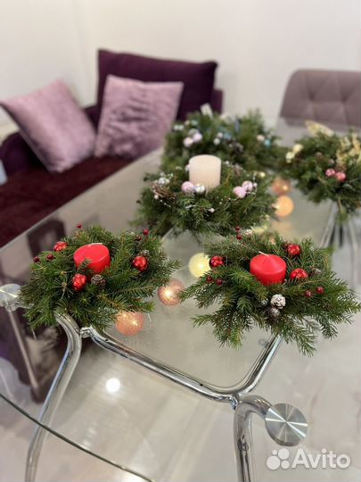 Новогодние композиции из живой хвои