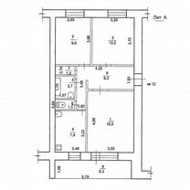 3-к. квартира, 60,9 м², 4/5 эт.