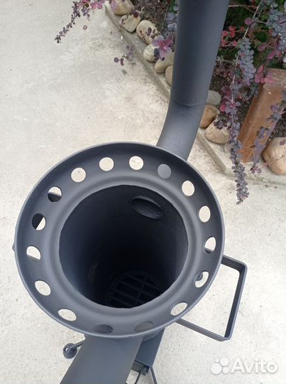 Печь для казана с трубой