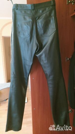 Брюки кожаные