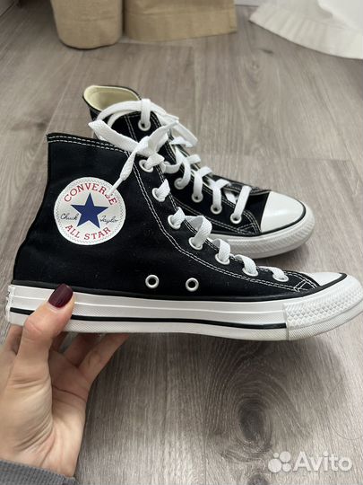 Кеды converse высокие женские черные 38 размер