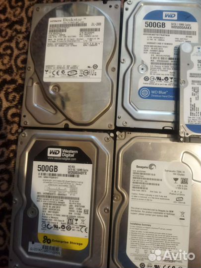 Жесткие диски для компьютера 500, 750 1000 Гб, тб