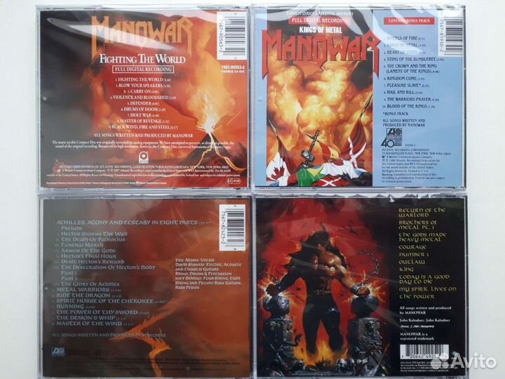 CD диски Manowar, Metal Church, Savatage