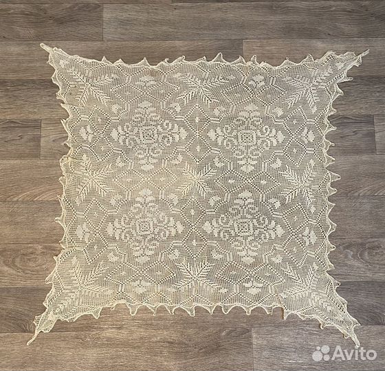 Старинное вязаное кружево Накидка на комод стол 2ш