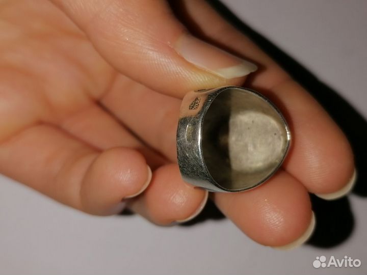 Кольцо серебряное 875 проба СССР