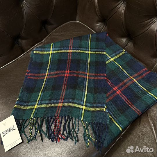 Винтажный зеленый шарф