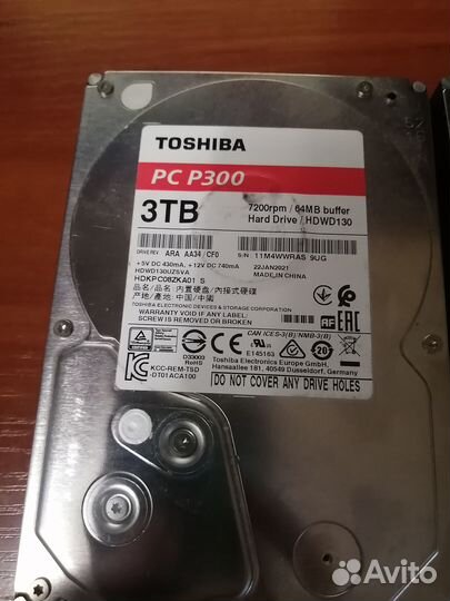 Жесткий диск toshiba P300