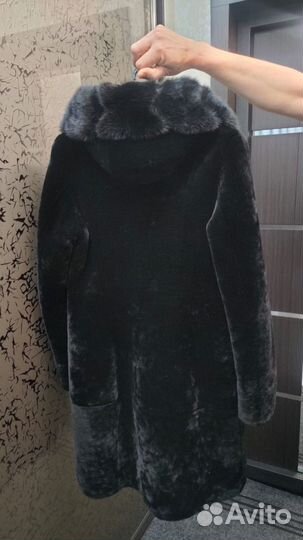 Шуба мутоновая с норкой 48р