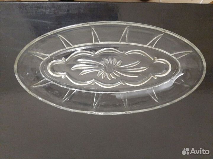 Селедочница Дятьковский хрусталь СССР и салатник