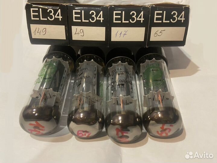 Квартет Электронных ламп Electro-Harmonix EL34