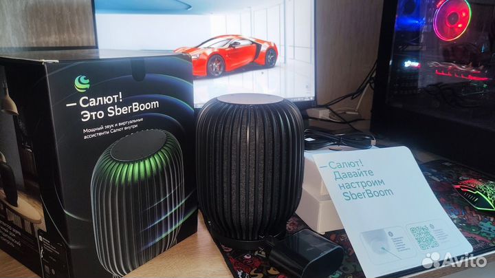 Умная Колонка Сбербум SberBoom, черная