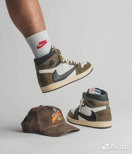 Кроссовки Air Jordan 1 Travis Scott Mocha