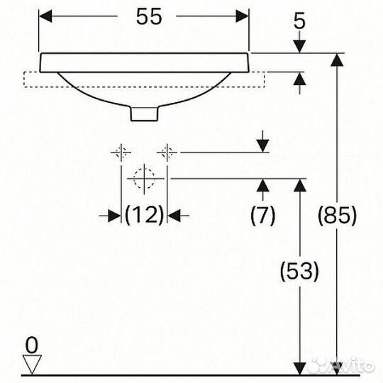 Раковина Geberit VariForm 55 500.720.01.2 Белая