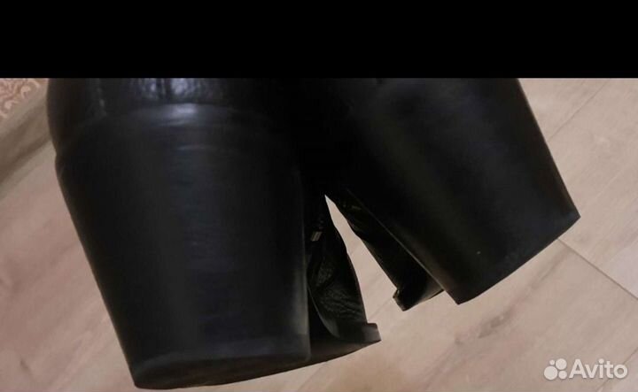 Ботильоны казаки mango натуральная кожа