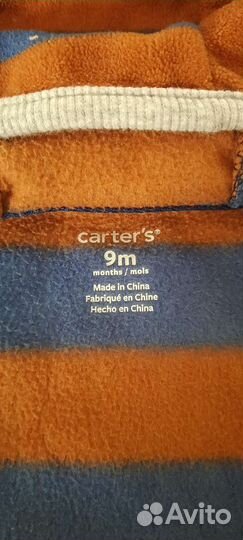 Флисовая поддева carters