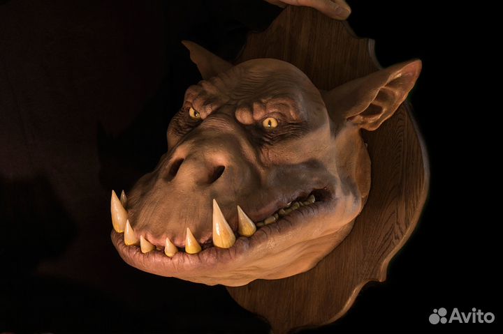 Скульптура Охотничий трофей Голова Монстра. Орк