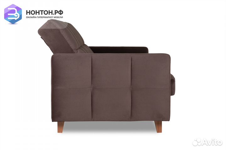 Диван книжка Ригдом коричневый