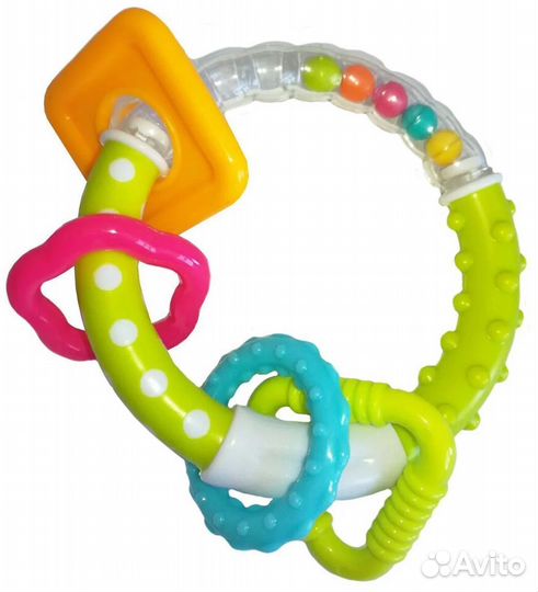 Прорезыватель-погремушка Жирафики Звонкое колечко