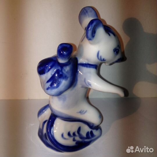 Фарфоровые фигурки мышей/крыс, Гжель