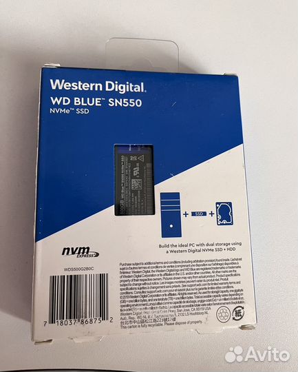 SSD M.2 nvme 500GB WD Blue SN550