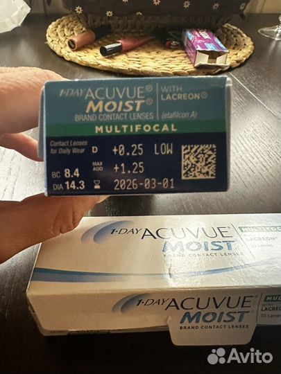 Линзы контактные acuvue moist 1 Day