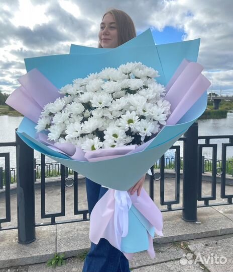 Шикарный Букет из Хризантем. Доставка/Самовывоз