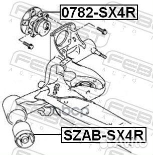 Ступица задняя 0782SX4R Febest